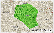 Political 3D Map of Samneua, shaded relief outside