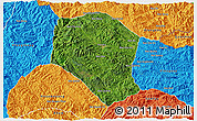 Satellite 3D Map of Samneua, political outside