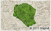 Satellite 3D Map of Samneua, shaded relief outside