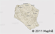 Shaded Relief 3D Map of Samneua, cropped outside