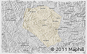 Shaded Relief 3D Map of Samneua, desaturated