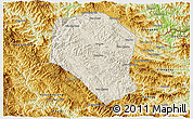 Shaded Relief 3D Map of Samneua, physical outside
