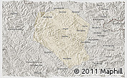 Shaded Relief 3D Map of Samneua, semi-desaturated