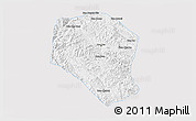 Silver Style 3D Map of Samneua, single color outside