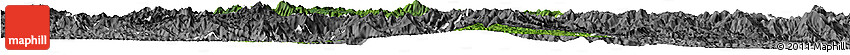 Satellite Horizon Map of Samneua, desaturated