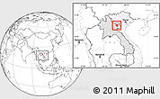 Blank Location Map of Samneua, highlighted country, within the entire country