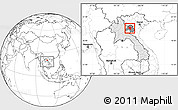 Blank Location Map of Samneua, highlighted country, highlighted parent region, within the entire country