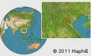 Satellite Location Map of Samneua