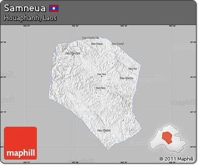 Gray Map of Samneua, single color outside