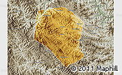 Physical Map of Samneua, semi-desaturated