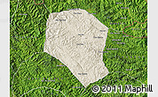 Shaded Relief Map of Samneua, satellite outside
