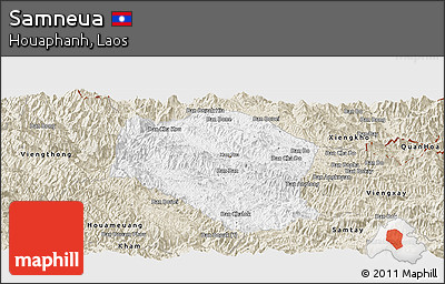 Classic Style Panoramic Map of Samneua