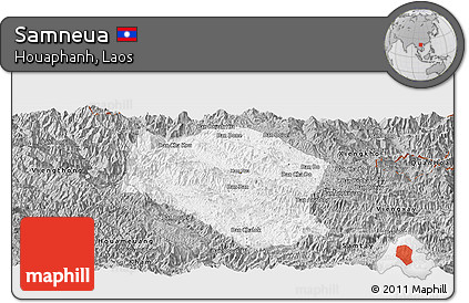 Gray Panoramic Map of Samneua