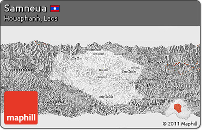 Gray Panoramic Map of Samneua