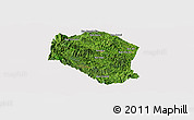 Satellite Panoramic Map of Samneua, cropped outside