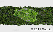 Satellite Panoramic Map of Samneua, darken