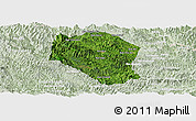 Satellite Panoramic Map of Samneua, lighten