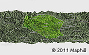 Satellite Panoramic Map of Samneua, semi-desaturated