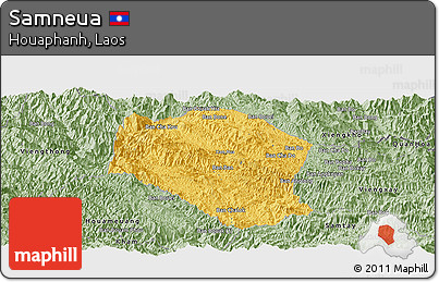 Savanna Style Panoramic Map of Samneua