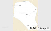 Classic Style Simple Map of Samneua, single color outside