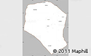 Gray Simple Map of Samneua, cropped outside