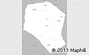 Gray Simple Map of Samneua, single color outside