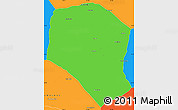 Political Simple Map of Samneua