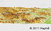 Physical Panoramic Map of Samtay