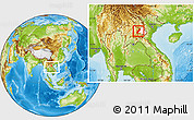 Physical Location Map of Viengthong, highlighted parent region, within the entire country