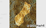 Physical Map of Viengthong, darken