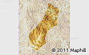 Physical Map of Viengthong, lighten