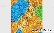 Physical Map of Viengthong, political outside