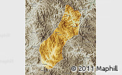 Physical Map of Viengthong, semi-desaturated