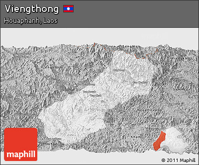 Gray Panoramic Map of Viengthong
