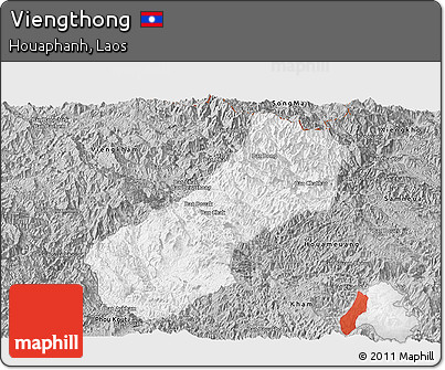 Gray Panoramic Map of Viengthong