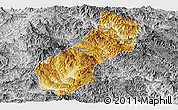 Physical Panoramic Map of Viengthong, desaturated