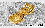 Physical Panoramic Map of Viengthong, lighten, desaturated