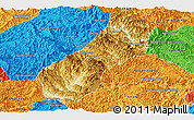 Physical Panoramic Map of Viengthong, political outside