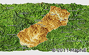 Physical Panoramic Map of Viengthong, satellite outside