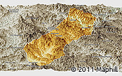 Physical Panoramic Map of Viengthong, semi-desaturated