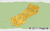 Savanna Style Panoramic Map of Viengthong, single color outside