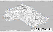 Gray 3D Map of Xiengkho, single color outside