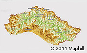 Physical 3D Map of Xiengkho, cropped outside