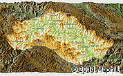 Physical 3D Map of Xiengkho, darken