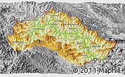 Physical 3D Map of Xiengkho, desaturated