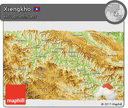 Physical 3D Map of Xiengkho