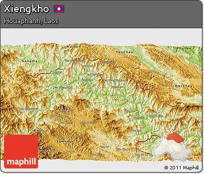 Physical 3D Map of Xiengkho