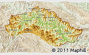 Physical 3D Map of Xiengkho, lighten