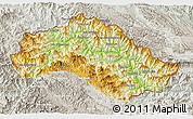 Physical 3D Map of Xiengkho, lighten, semi-desaturated