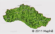 Satellite 3D Map of Xiengkho, cropped outside